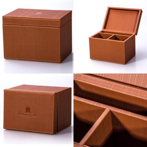广州皮具厂家专业订做酒店客房皮具产品皮质茶包盒